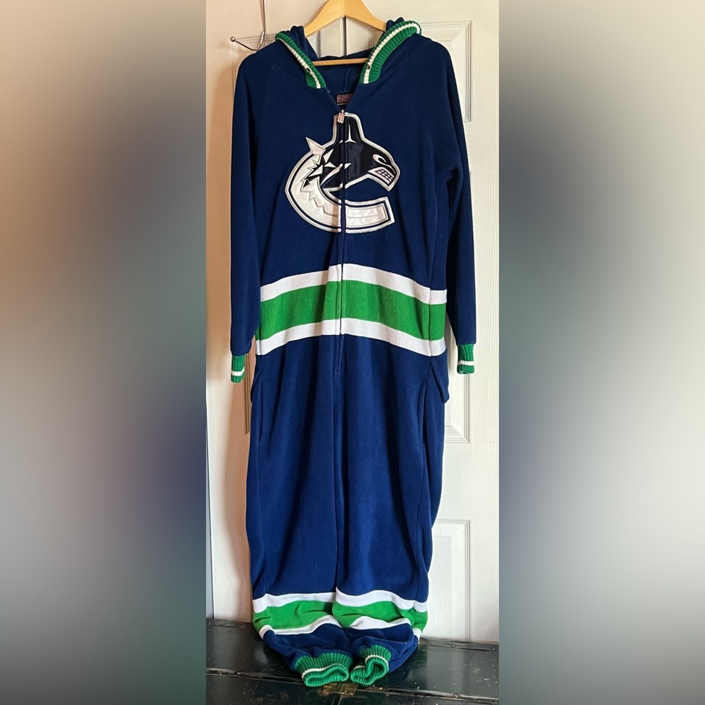 Vancouver Canucks NHL Hockey Sockey Adult One Piece Onesie